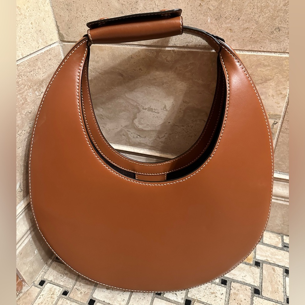 Staud half moon brown purse